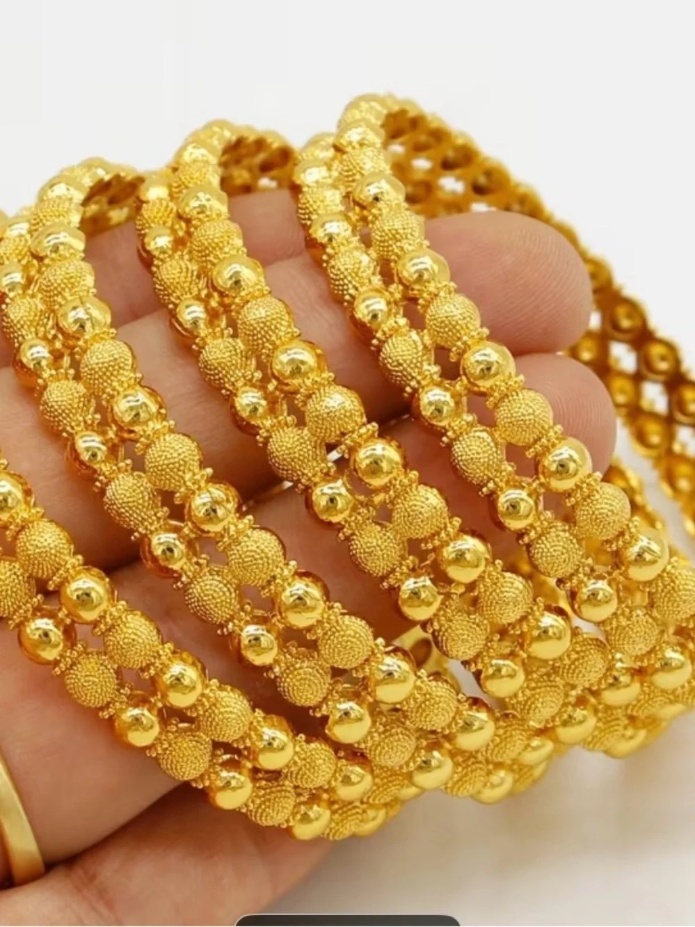 4 pc Indian golden bangles set size 2.8